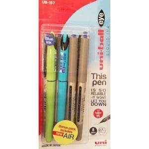Uni-Ball Eye Roller Pen 157 6's+Roller Pen Air 2's
