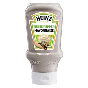 Heinz 3 Pepper Mayonnaise Top Down Squeezy Bottle 400ml