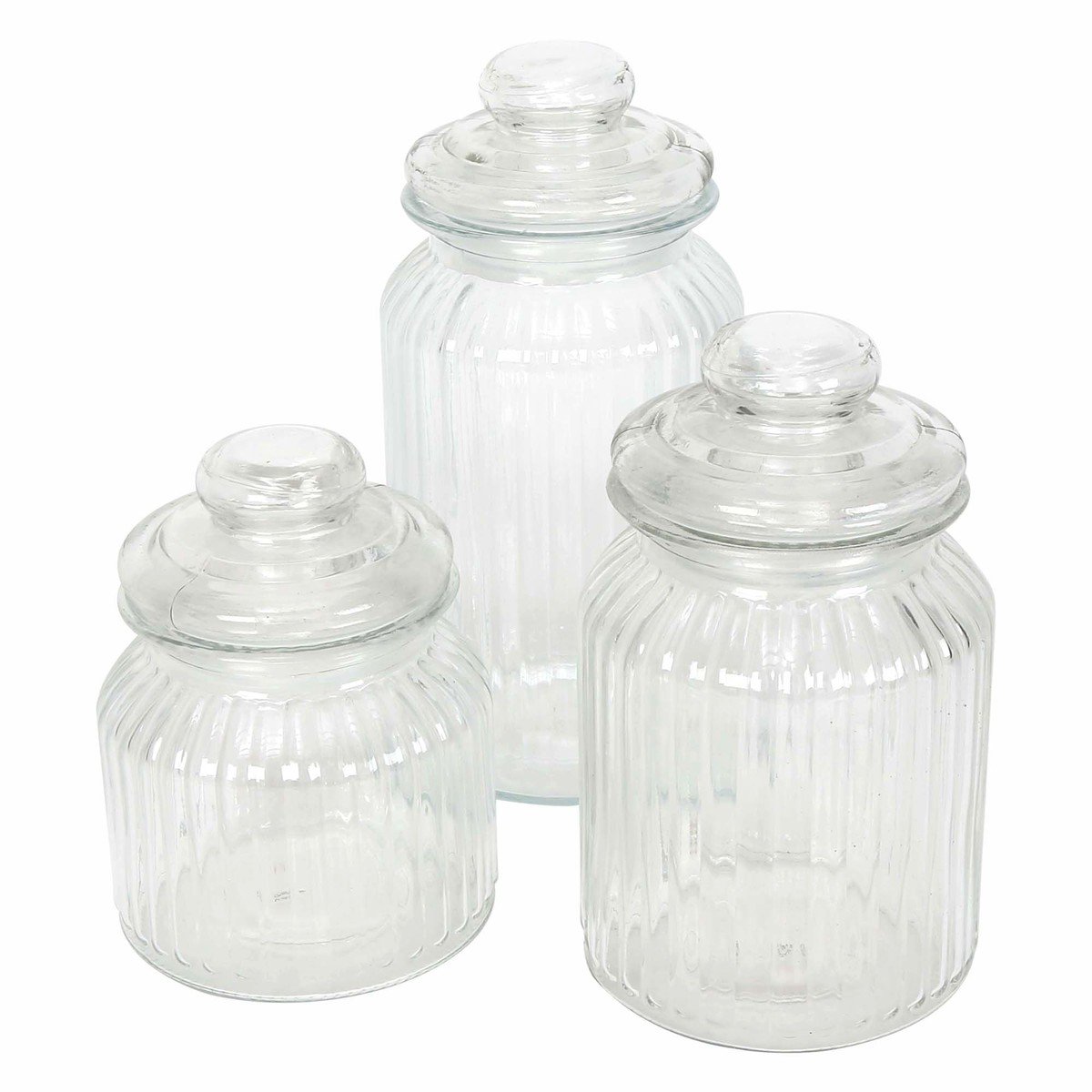 Home Glass Storage Jar AT-105S 3pcs
