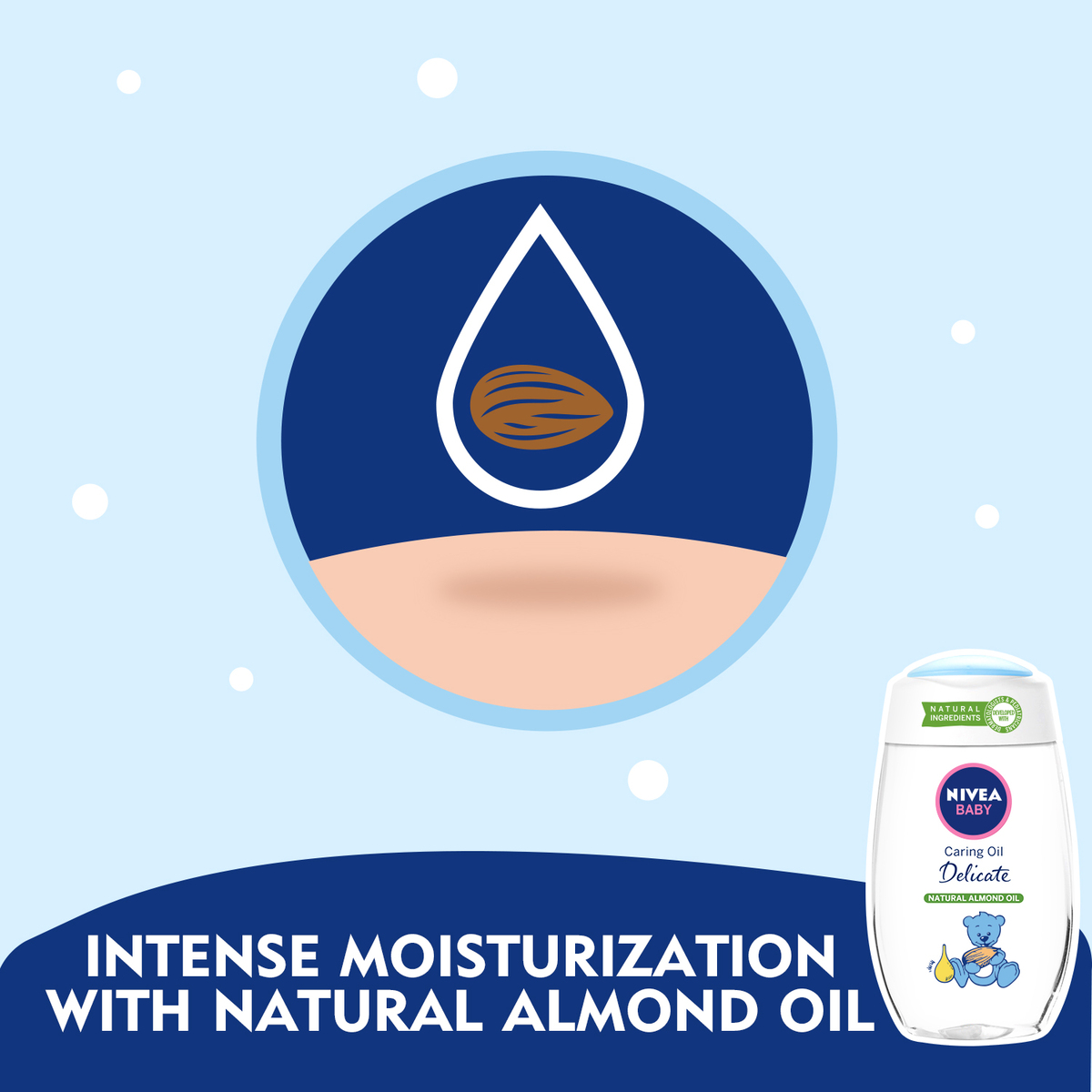 Nivea Baby Oil Delicate Caring Natural Almond Oil 200 ml