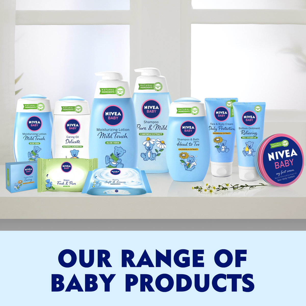 Nivea Baby Bath Shampoo Pure & Mild Camomile Extract 500 ml