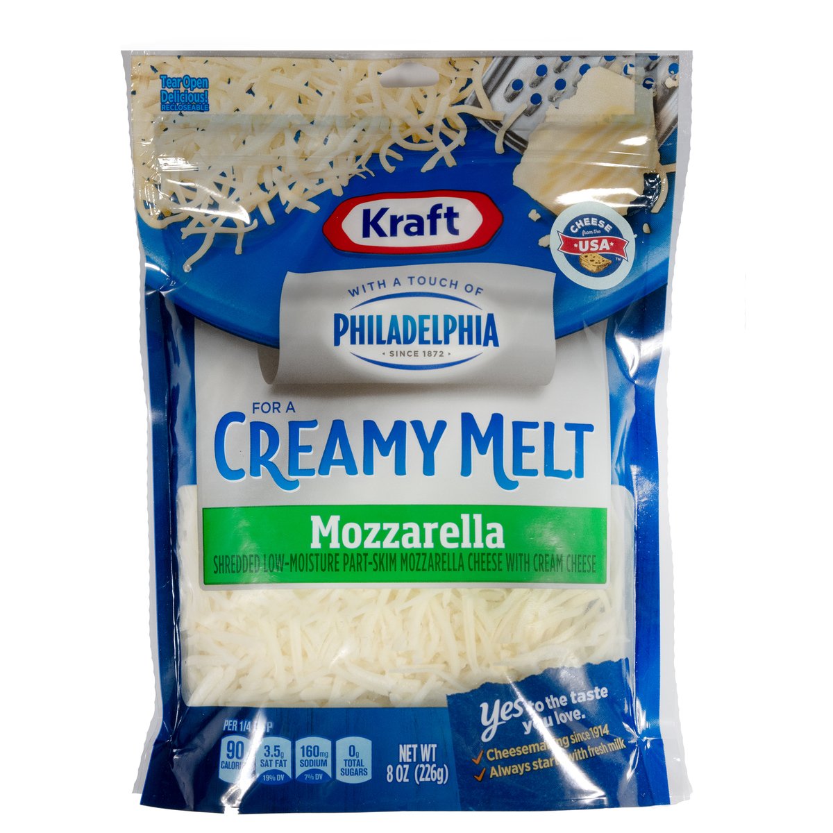 Kraft Shredded Creamy Melt Mozzarella 226 g