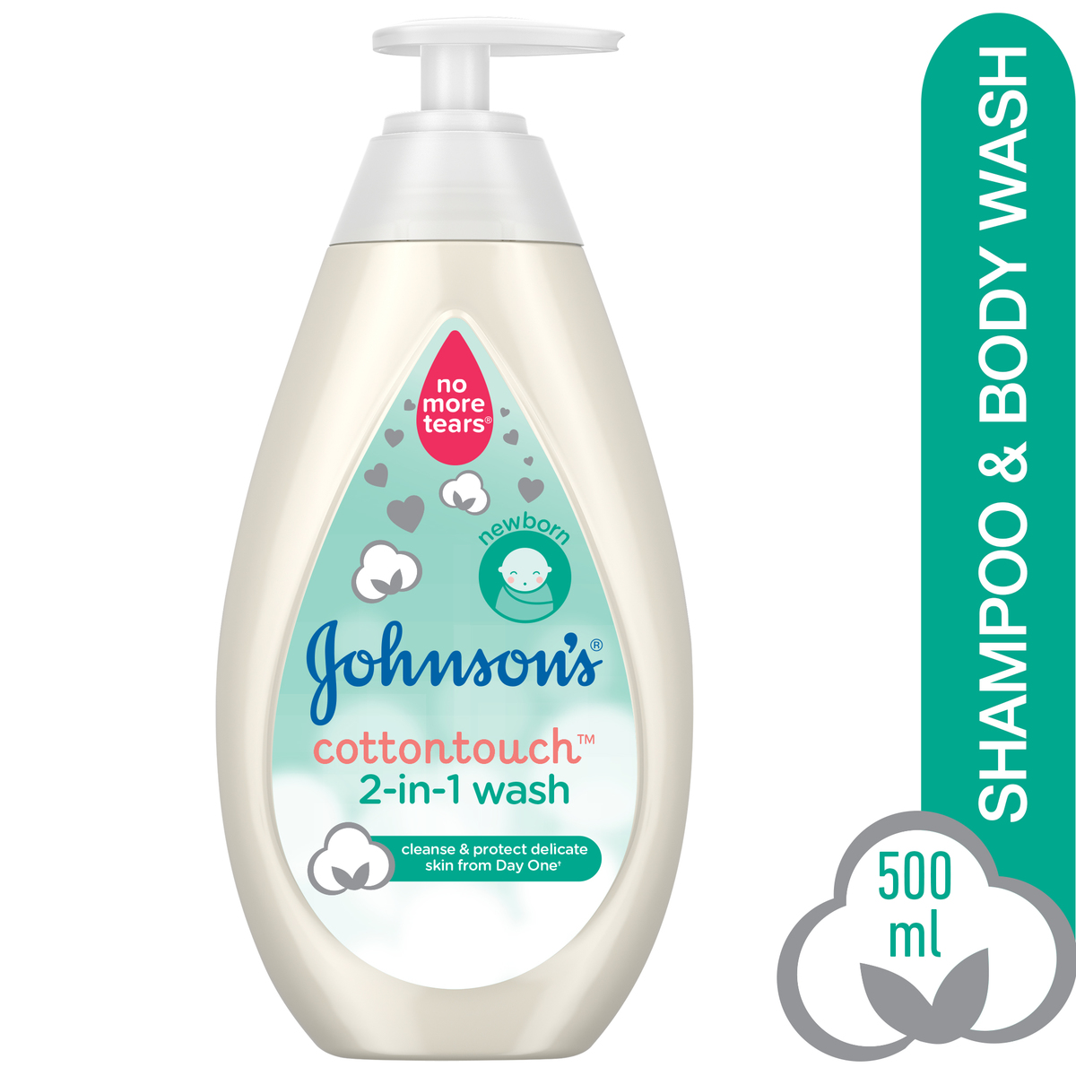 Johnson's Cotton Touch 2 In 1 Wash 500 ml