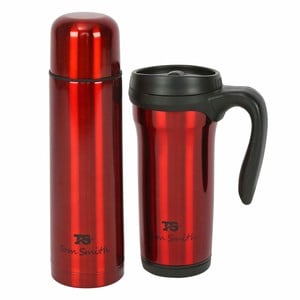 Tom Smith Stainless Steel Vacuum Flask With Mug 45XIN6402 Assorted