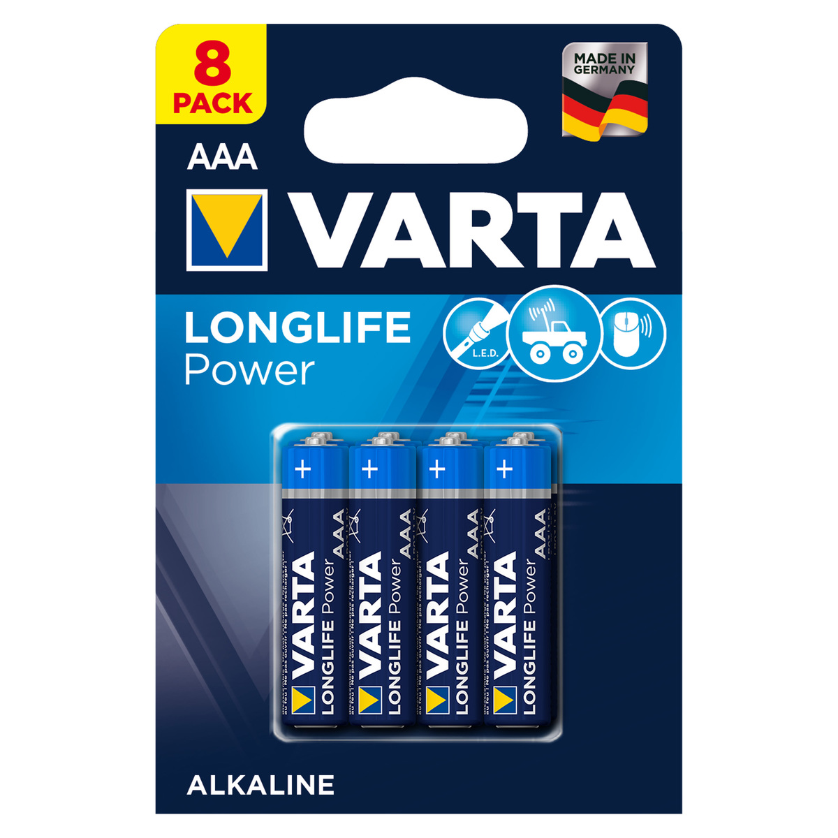 Varta  Long Life Power AAA Alkaline Battery 8pcs