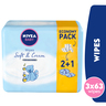 Nivea Baby Wipes Soft And Cream Caring Cream 3 x 63pcs