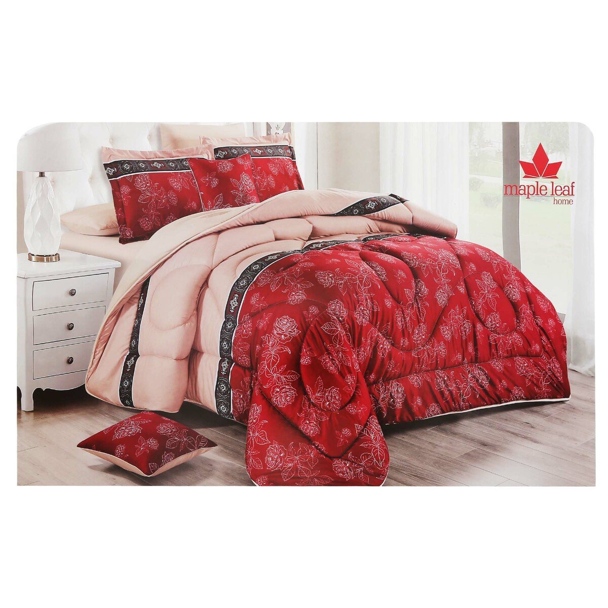 Maple Leaf ComforterSet King 240x260cm 8pcs Set Assorted Color & Design