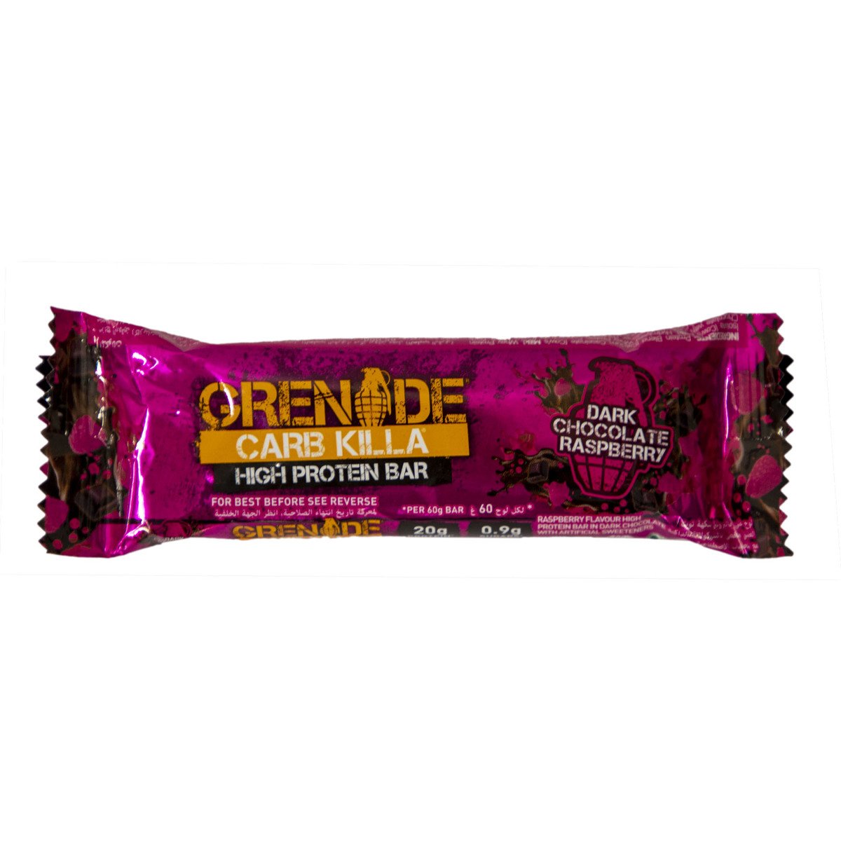 Grenade Carb Killa Dark Chocolate Raspberry High Protein Bar 60g
