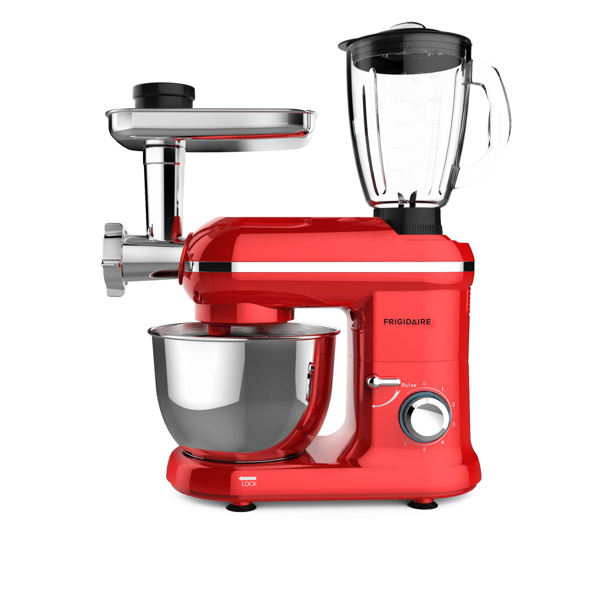 Frigidaire Stand Mixer With Meat Grinder And Blender Functions 1000W, Red, FD5126