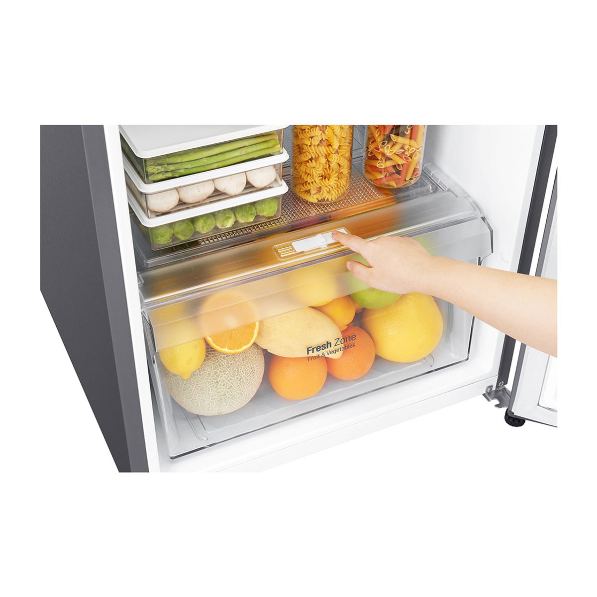 LG Double Door Refrigerator GN-B402SQCB 333Ltr, Multi Air Flow, Pull-out Tray, Big Size Veggie Box