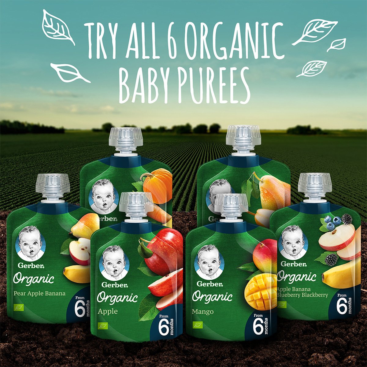Gerber Baby Food Organic Pear From 6 Months 90g