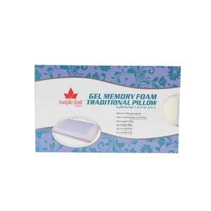 Maple Leaf Memory Foam Gel Pillow JAM-04 White Color
