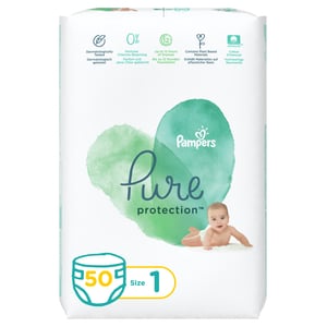 Buy Pampers Pure Protection Diapers Size 1 50pcs Online at Best Price | Baby Nappies | Lulu UAE in Kuwait