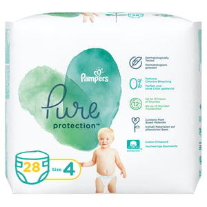 Pampers Pure Protection Diapers Size 4 9-14kg 28pcs