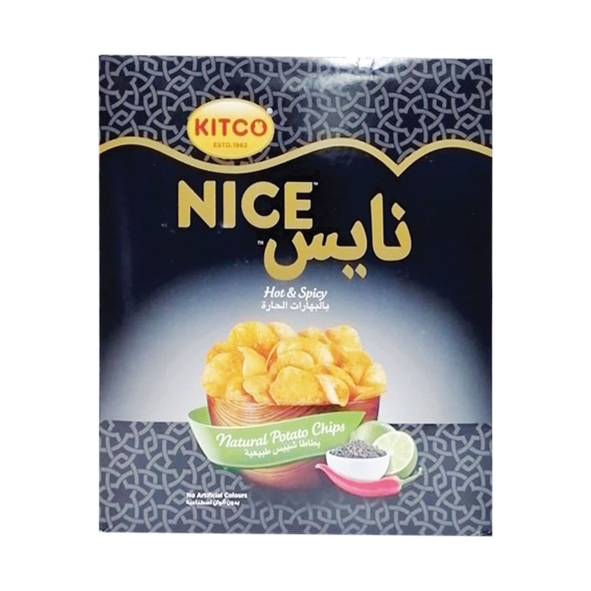 Buy Kitco Nice Potato Chips Hot & Spicy 12 x 21 g Online at Best Price | Potato Bags | Lulu KSA in Saudi Arabia