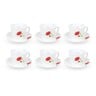 Cello Cup & Saucer 22cl 12pcs Red Poppy