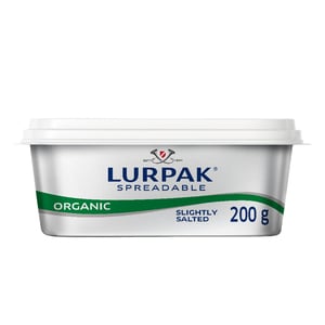 Lurpak Organic Butter Spreadable Slightly Salted 200g