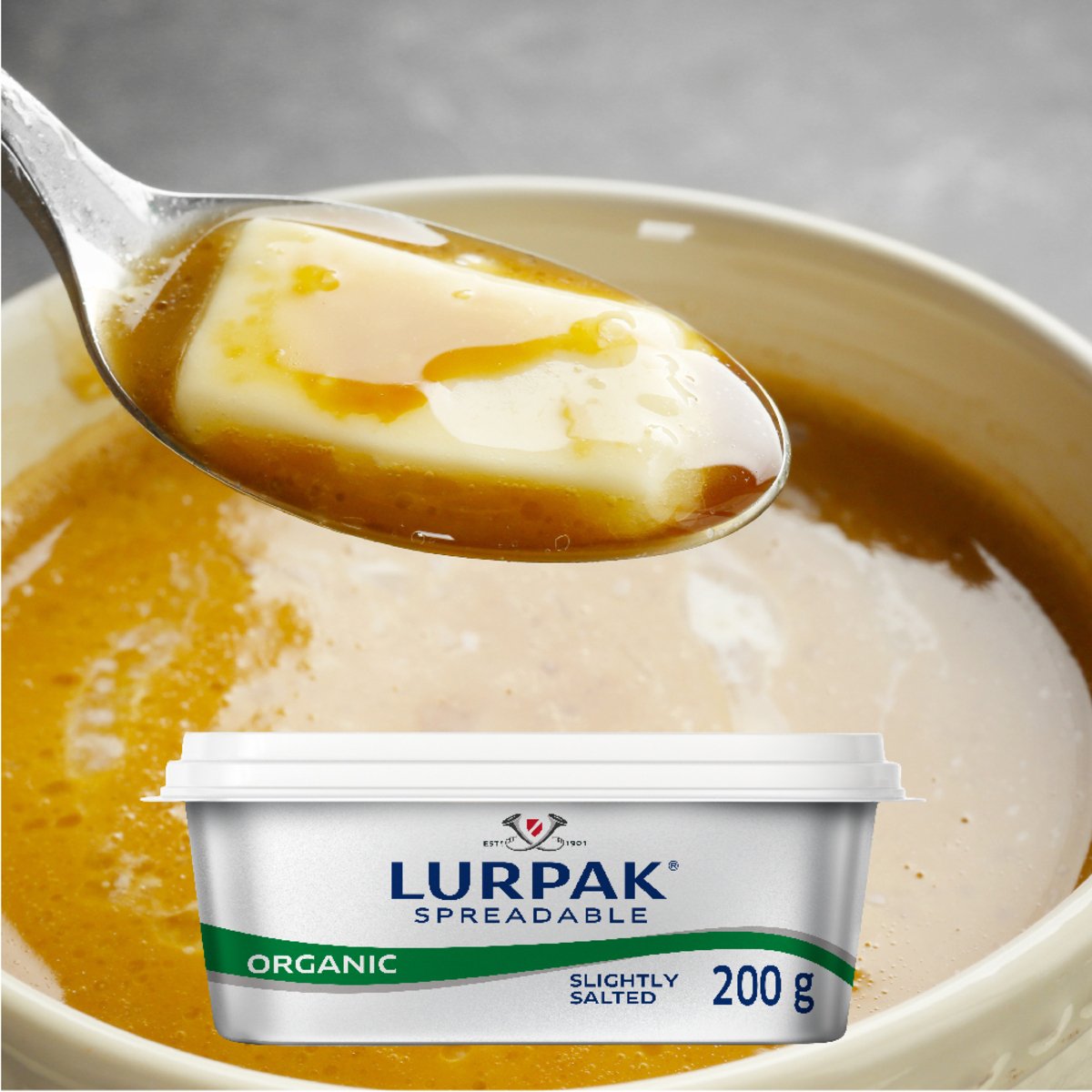 Lurpak Organic Butter Spreadable Slightly Salted 200 g