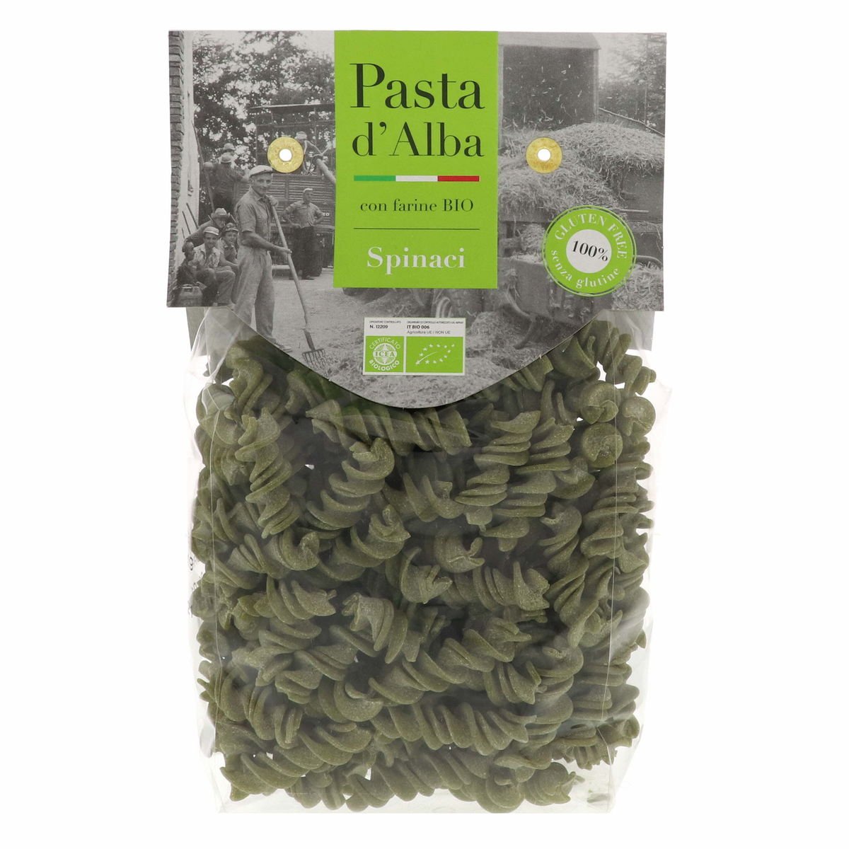 Pasta D' Alba Organic Spinach Fusilli Pasta 250 g