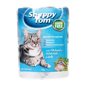 Snappy Tom Catfood With Pilchard & Whitefish In Jelly 85g