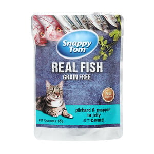 Snappy Tom Catfood Pilchard & Snapper In Jelly 85g