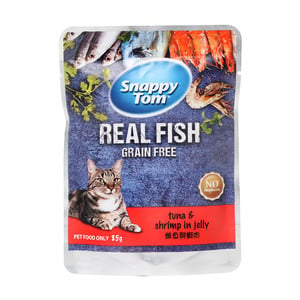 Snappy Tom Catfood Tuna & Shrimp In Jelly 85g