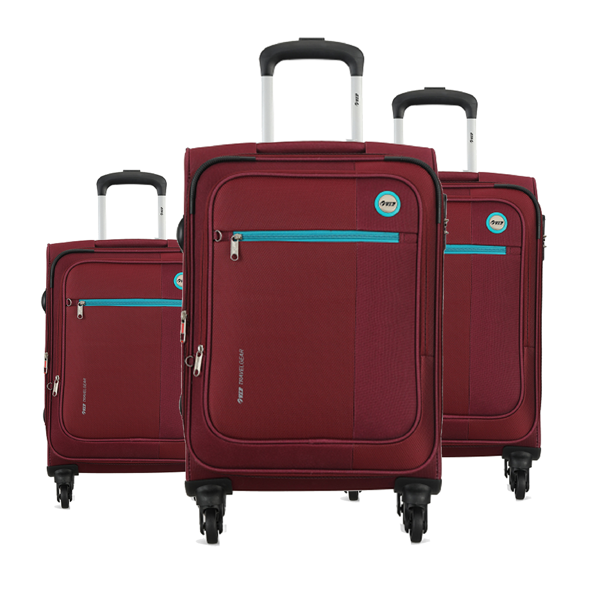 VIP Switch Expandable Spinner Soft Trolley Set, 3 pcs, 54+66+76 cm, Maroon
