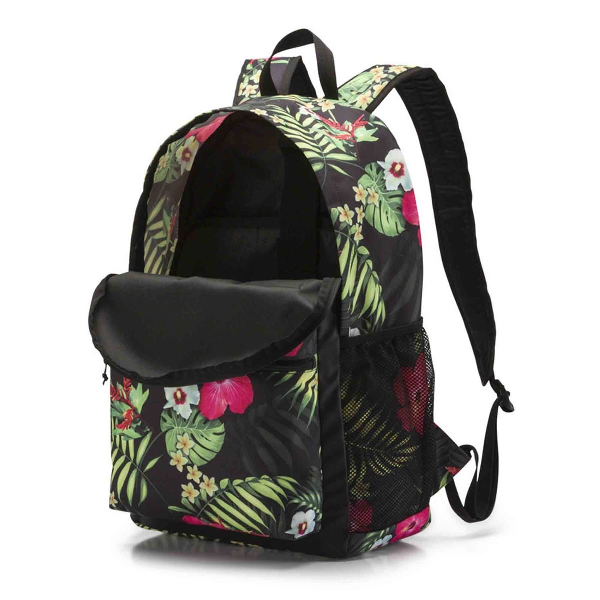 PUMA Academy Backpack Black Floral 07573323