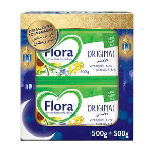 Flora Original Vegetable Oil Spread 2 x 500g