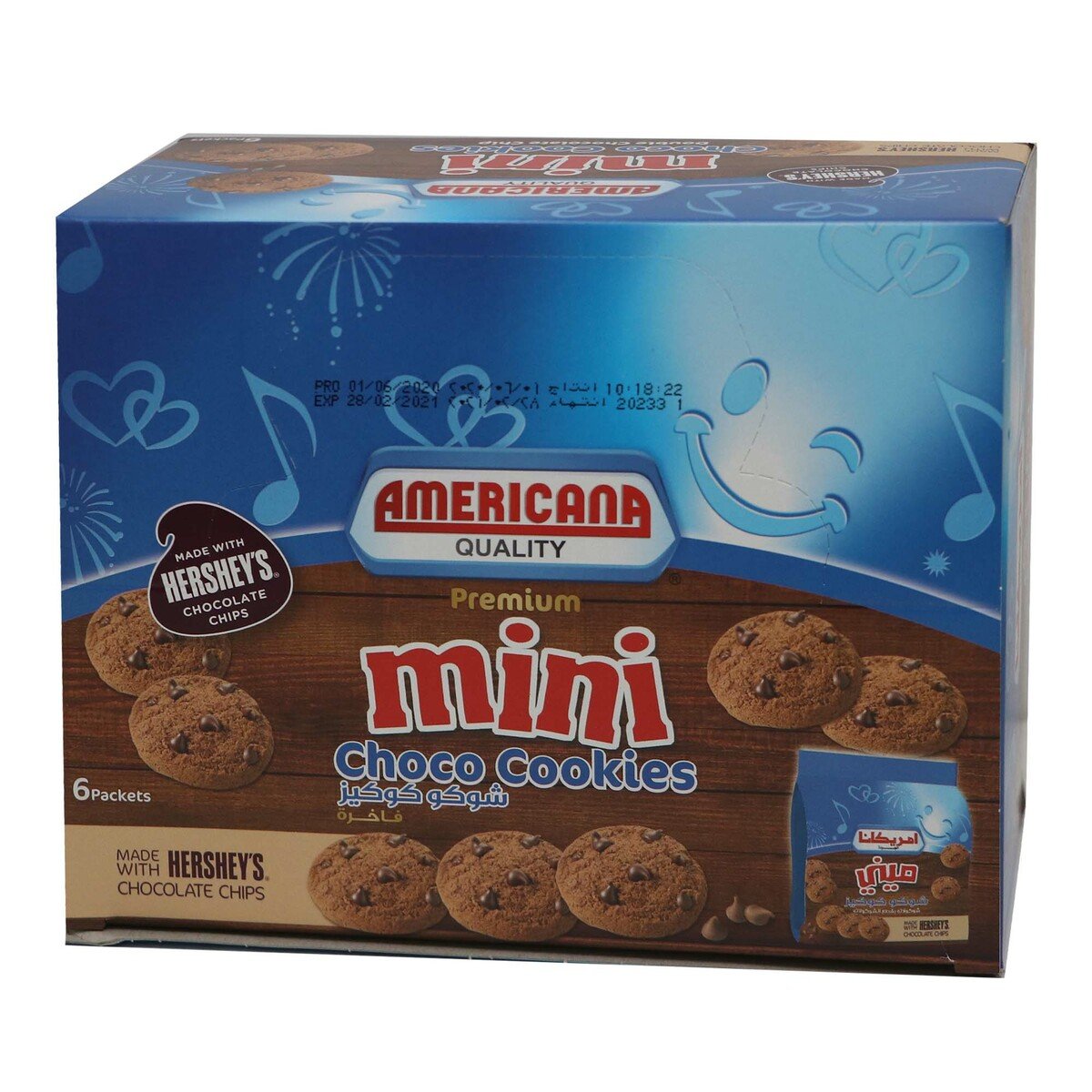 Americana Chips Mini Double Choco Cookies 6 x 35g