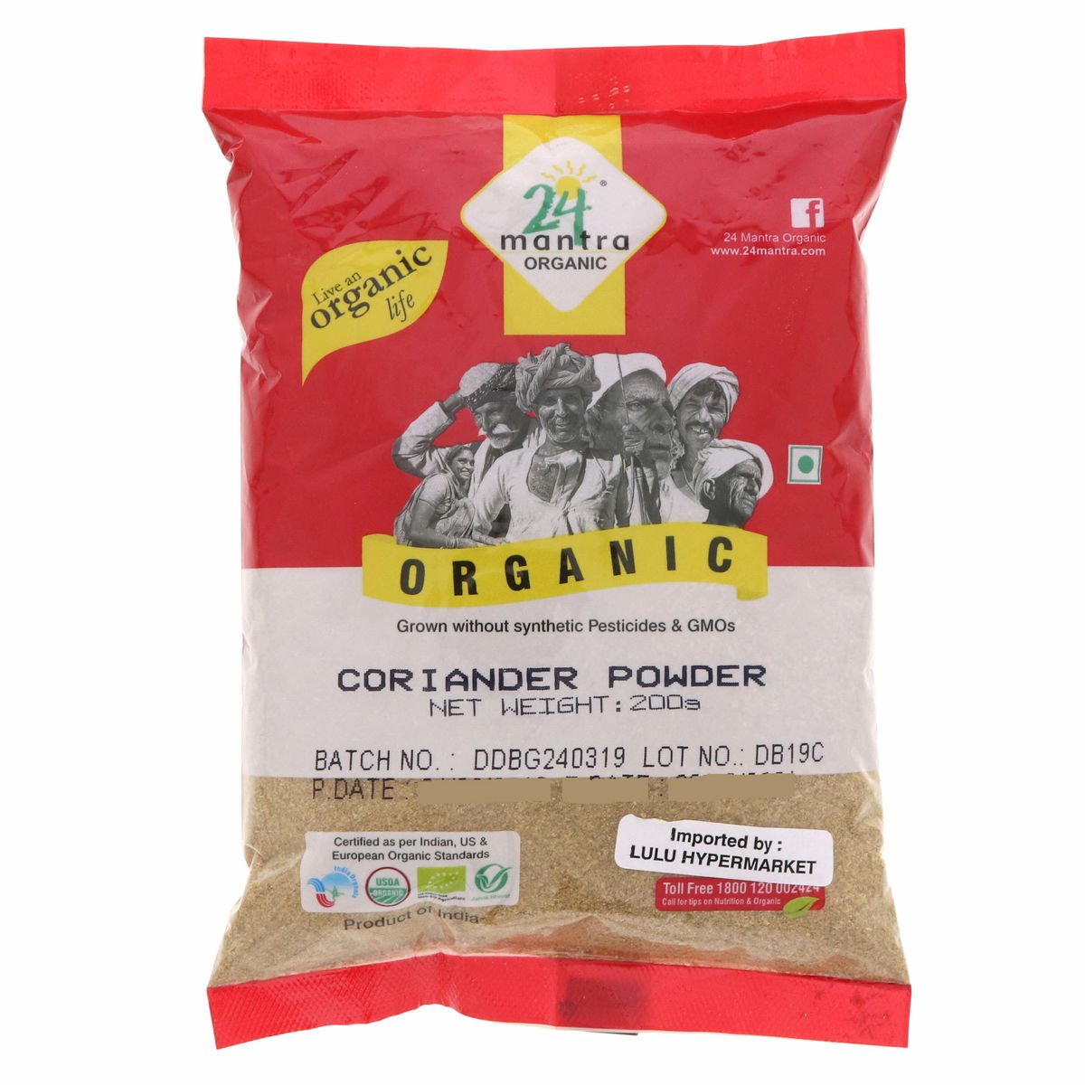 24 Mantra Organic Coriander Powder 200 g