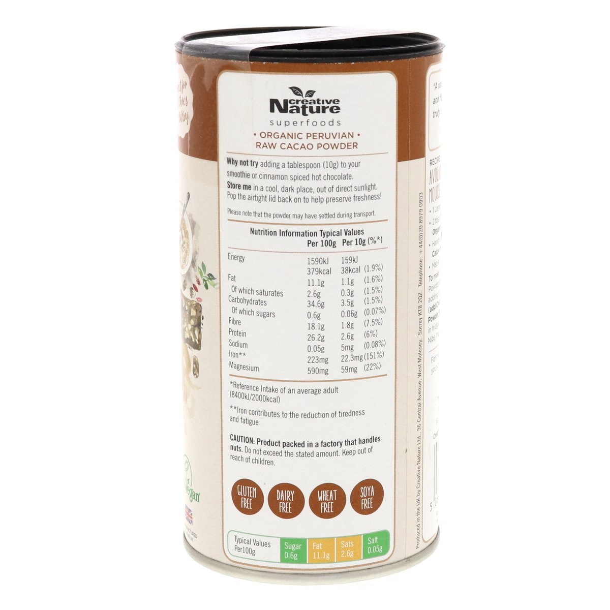 Creative Nature Organic Raw Cacao Powder 100 g