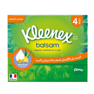 Kleenex Balsam Care Tissue 3ply 4 x 56pcs