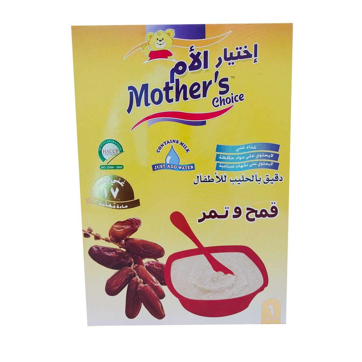 Mother's Choice Baby Wheat & Date Cereal With Milk  6 Months Onwards 250g