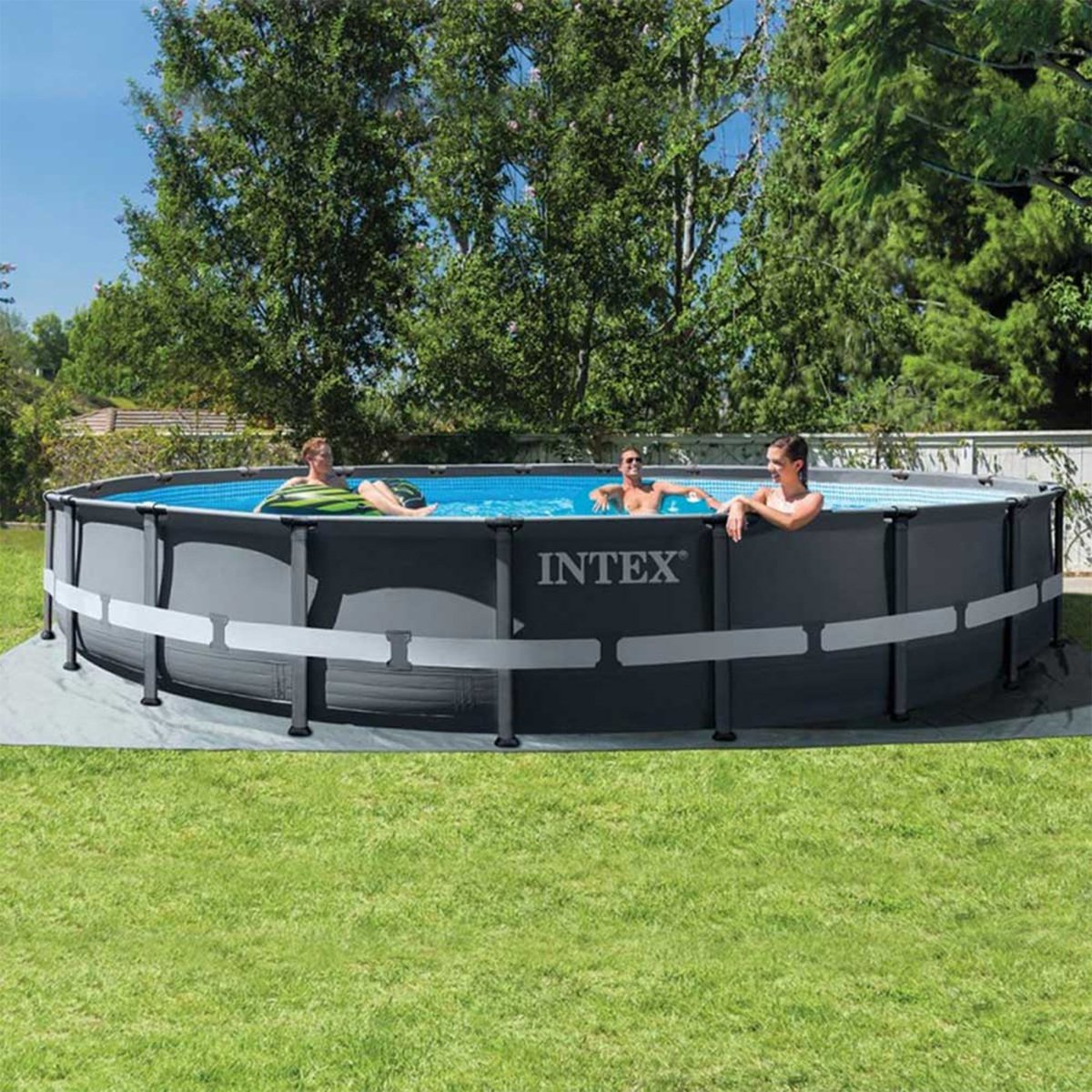 Intex Round Above Ground Pool With Ultra Xtr Frame 26334 20Ft