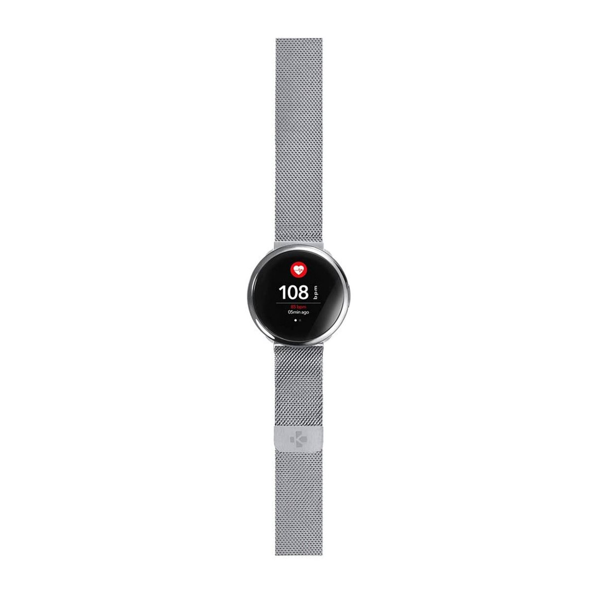 MyKronoz ZeRound2 HR Elite Smartwatch with Heart Rate Monitor and Smart Notifications, Silver