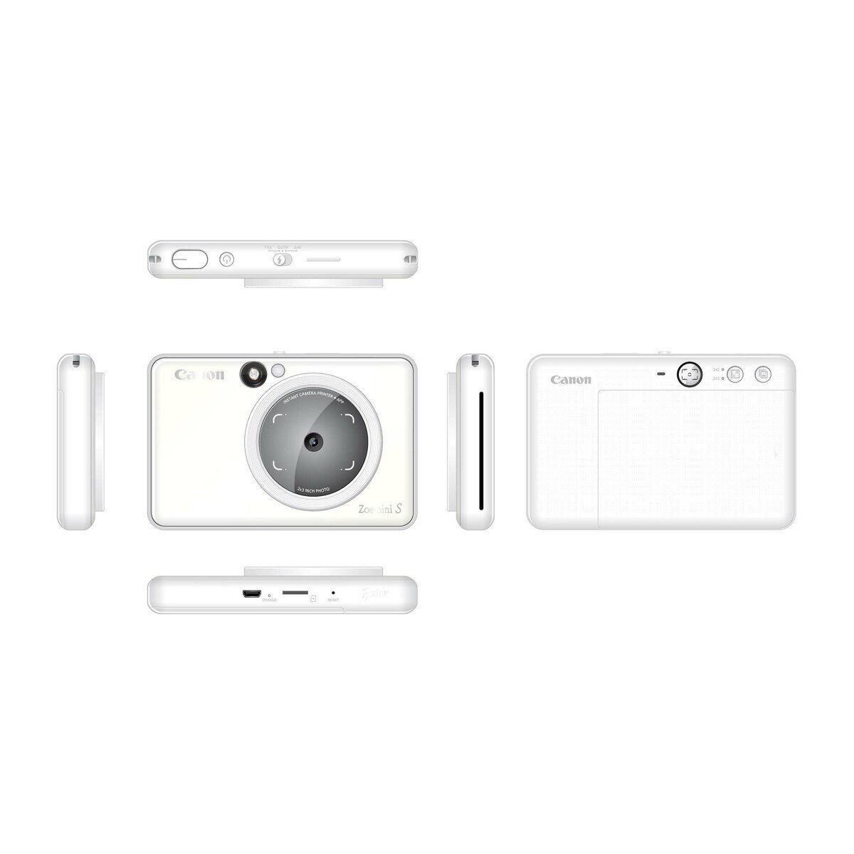 كانون كاميرا فورية مع طابعة فورية ملونة زوي ميني اس 8ميجابيكسل أبيض