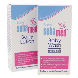 Sebamed Baby Lotion 200ml + Baby Wash Extra Soft 200ml