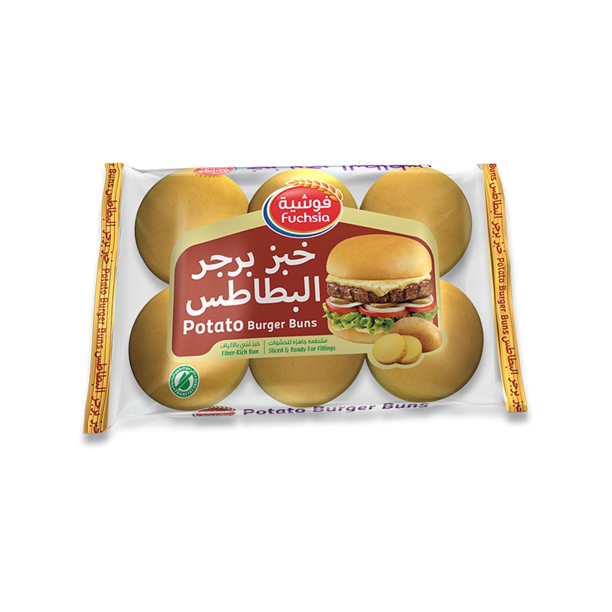 اشتري قم بشراء فوشيه خبز برجر البطاطس 324 جم Online at Best Price من الموقع - من لولو هايبر ماركت Brought In Bread في السعودية