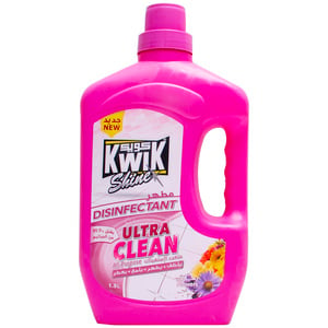 Buy Kwik Shine All Purpose Desinfectant Ultra Clean Flowers 1.5Litre Online at Best Price | Disinfectants | Lulu Kuwait in Kuwait