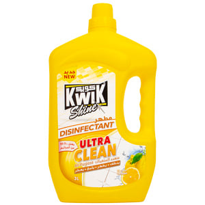 Buy Kwik Ultra Clean Lemon Disinfectant 3Litre Online at Best Price | Disinfectants | Lulu Kuwait in UAE