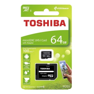 Toshiba Micro SD Card NM203K0640 64GB+Adaptor