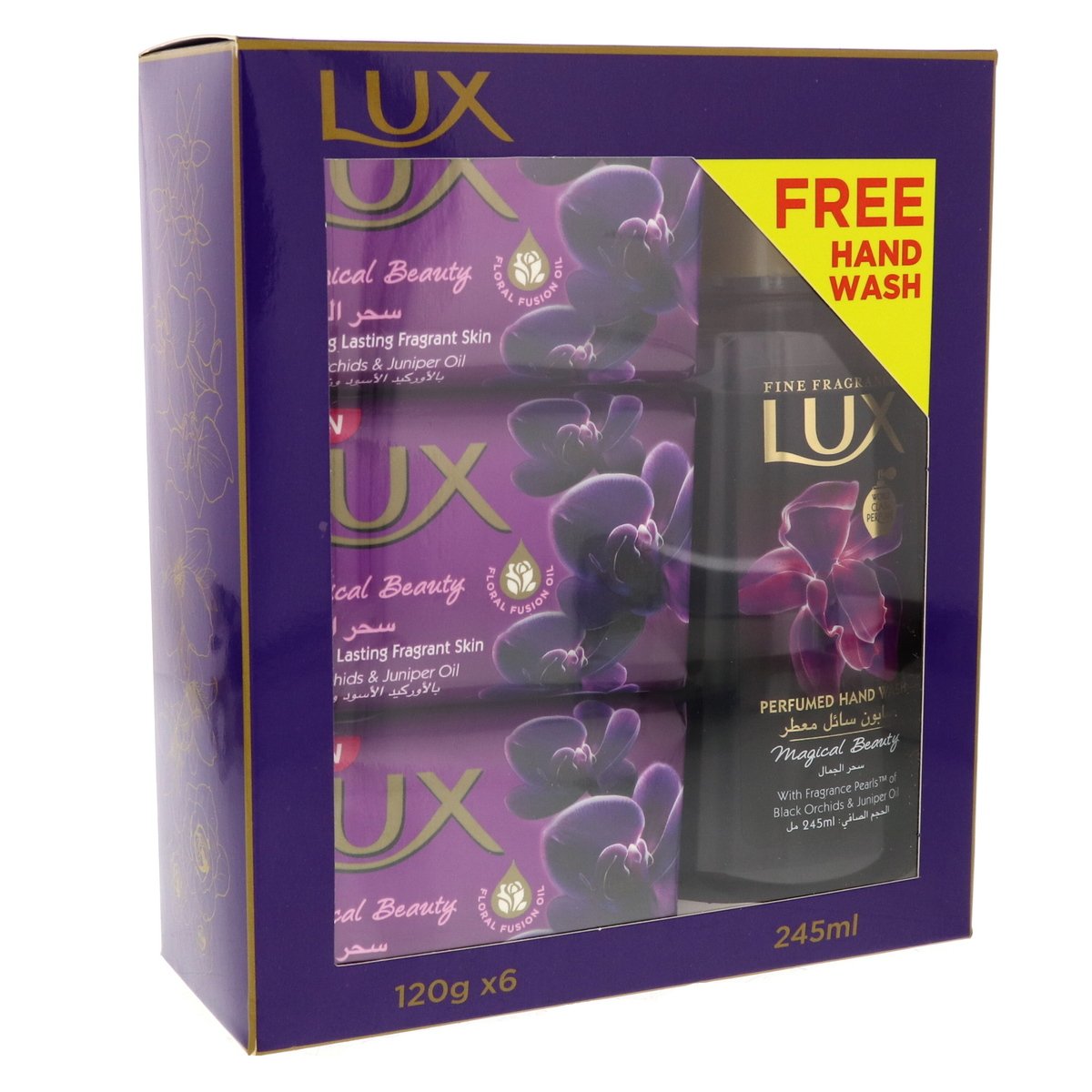 Lux Soap 6 x 120 g + Hand wash 245 ml Assorted