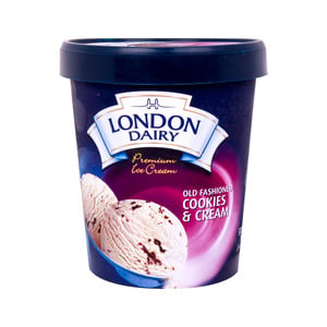 London Dairy Premium Ice Cream Old Fashioned Cookies & Cream 500ml