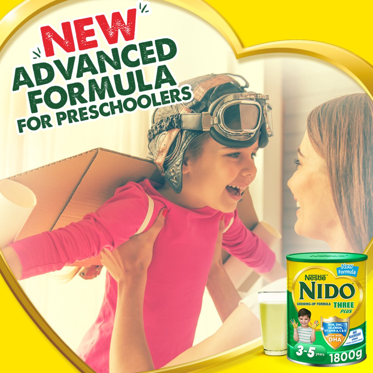 Nido Three Plus Growing Up Formula for Toddlers From 3-5 years 1.8kg