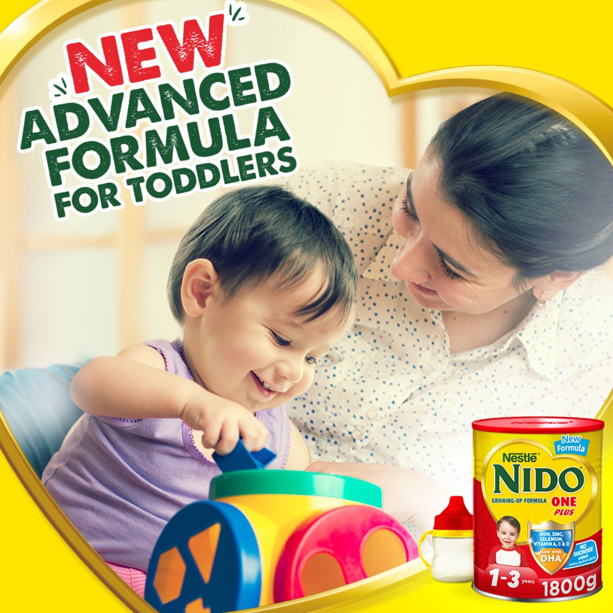 Nestle Nido One Plus Growing Up Formula for Toddlers From 1-3 years 1.8 kg