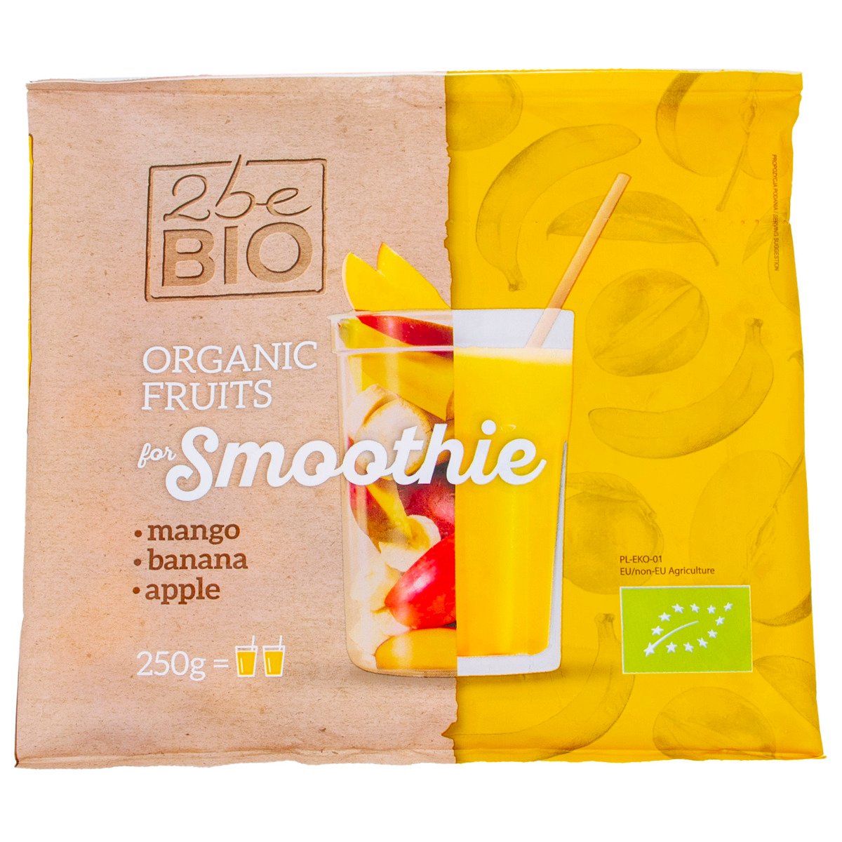 2be Bio Organic Mango, Banana & Apple Smoothie 250g