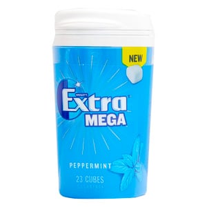 Wrigley's Extra Mega Peppermint Cubes Gum, 23 pcs
