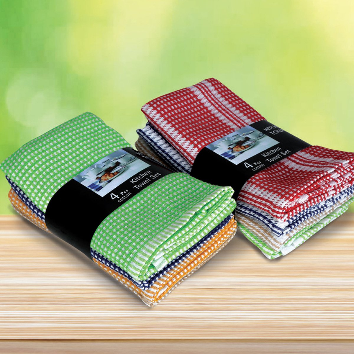 Super Soft Kitchen Towel 4p Set Assorted Colors Size: W45 x L70cm
