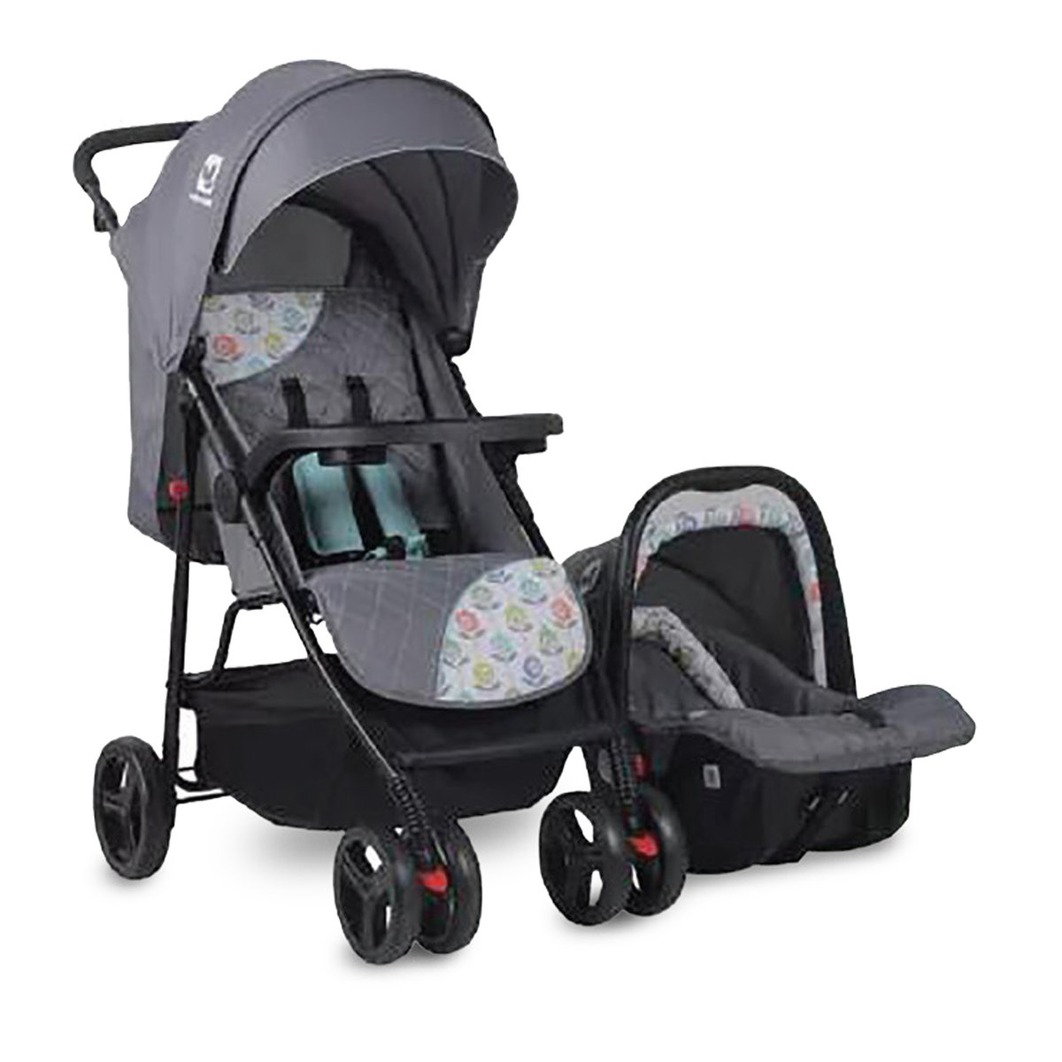 First Step Stroller With Car Seat KDDS789Z Grey